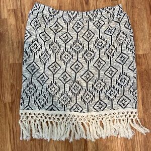 Black and Cream Knit Women’s skirt